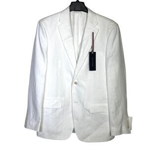 Tommy Hilfiger Men's Modern-Fit 100% Linen Sport Coat  Bright White 38R $295